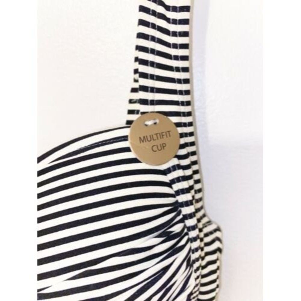NipTuck Black and Cream Striped One Piece Swimsuit Size 4 - Picture 2 of 9